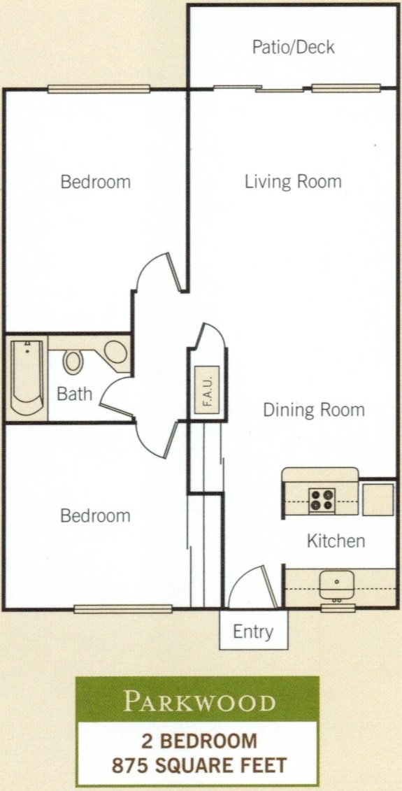 CA_Redwood City_Sequoia Redwood City_Floor Plan Parkwood_Two Bedroom One Bathroom CA_Redwood City_Sequoia Redwood City_Floor Plan Parkwood_Two Bedroom One Bathroom